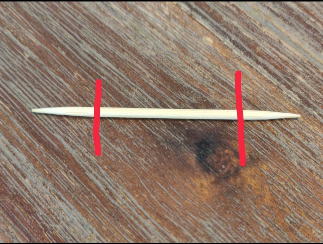 Zo moet het stokje eruit zien!